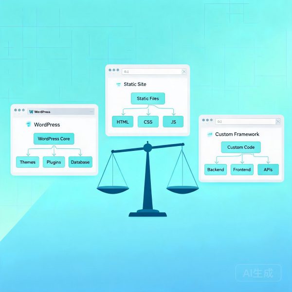自建站程序怎么挑:WordPress、静态站与自研框架对比